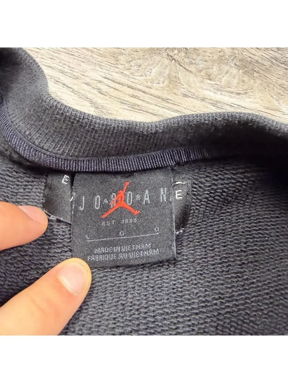 : Jordan X Drake “Air Jordan” center logo crewneck, good fade and color